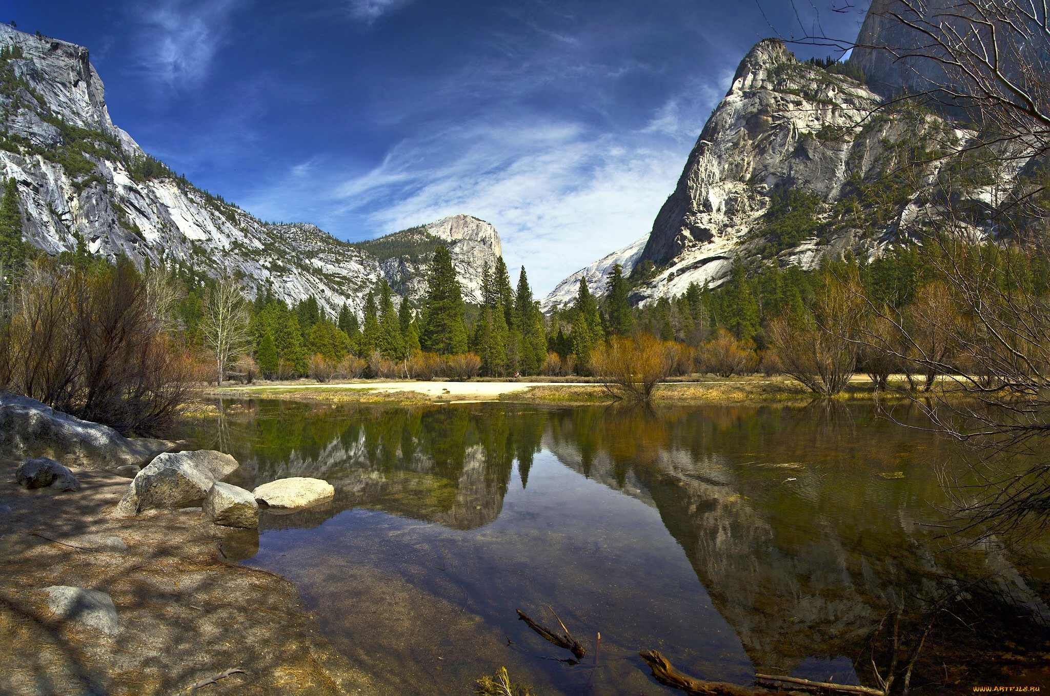 , , , , , , sierra, nevada, california, yosemite, national, park, mirror, lake, , , , , , -, 